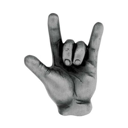 Pin I Love You American Sign Language Antique Silver