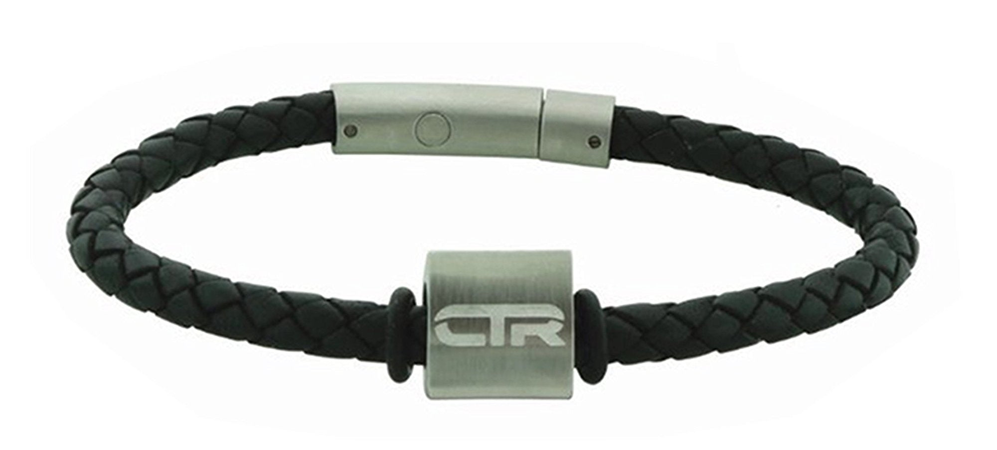 L4 Leather & Stainless Steel CTR Bracelet with Magnetic clasp Suface
