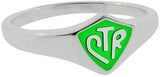 Q001G Size 4 - 9 Stainless Steel Green CTR Ring Mormon LDS Unisex One Moment In Time
