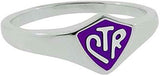 Q001PR Size 4 - 9 Stainless Steel Purple CTR Ring Mormon LDS Unisex One Moment In Time