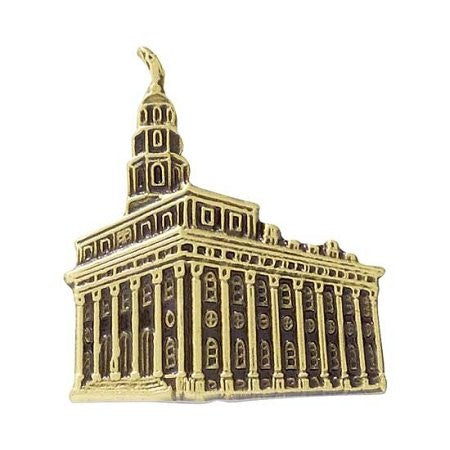 J107AG Pin Tie Tack Nauvoo Temple Gold 