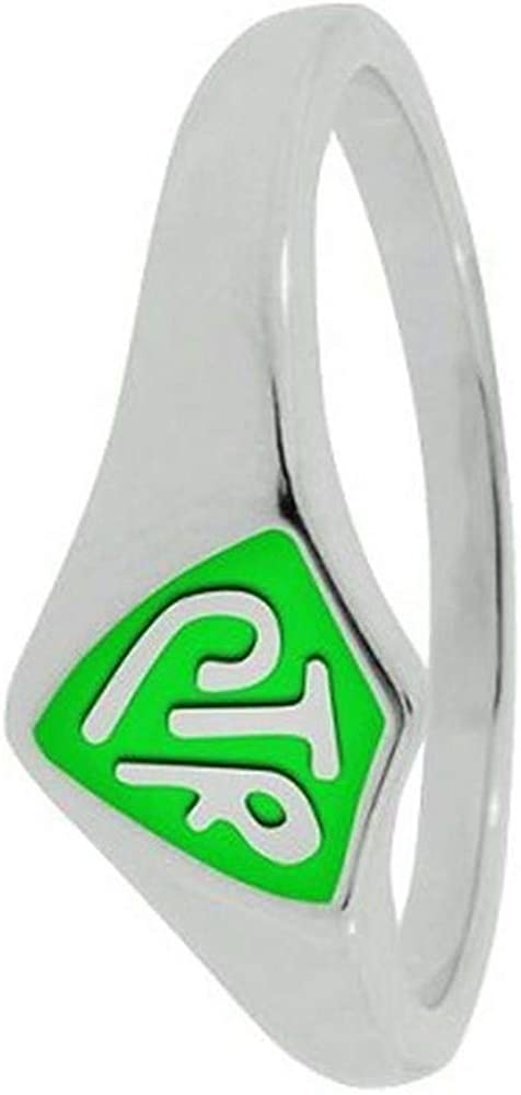 Q001G Size 4 - 9 Stainless Steel Green CTR Ring Mormon LDS Unisex One Moment In Time
