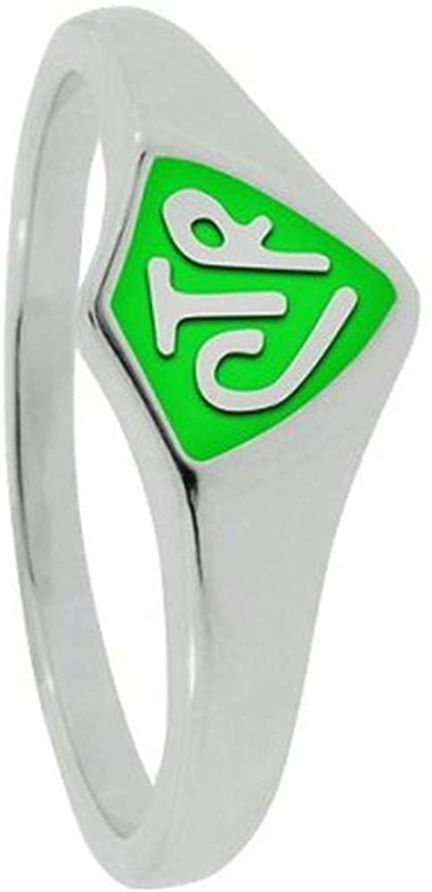 Q001G Size 4 - 9 Stainless Steel Green CTR Ring Mormon LDS Unisex One Moment In Time