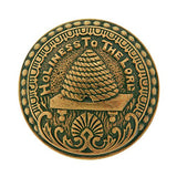 Salt Lake Temple Paperweight Brass 