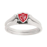 J62R Mormon LDS Unisex CTR Ring Sterling Silver Flip Red Handmade One Moment in Time