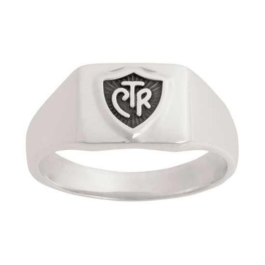 J64 CTR Ring Sterling Silver Block Handmade One Moment in Time