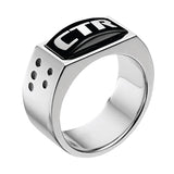 J142 CTR Ring Stainless Steel Illusion 