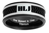 J120s Spanish Elements CTR Ring Black Titanium Rubber Inlay