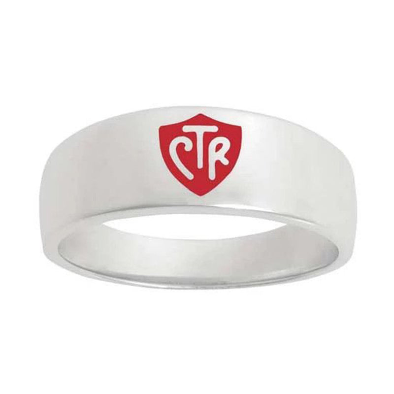 J57R CTR Ring Sterling Silver Band Red One Moment In Time