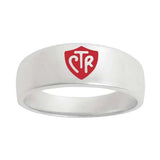 J57R CTR Ring Sterling Silver Band Red One Moment In Time