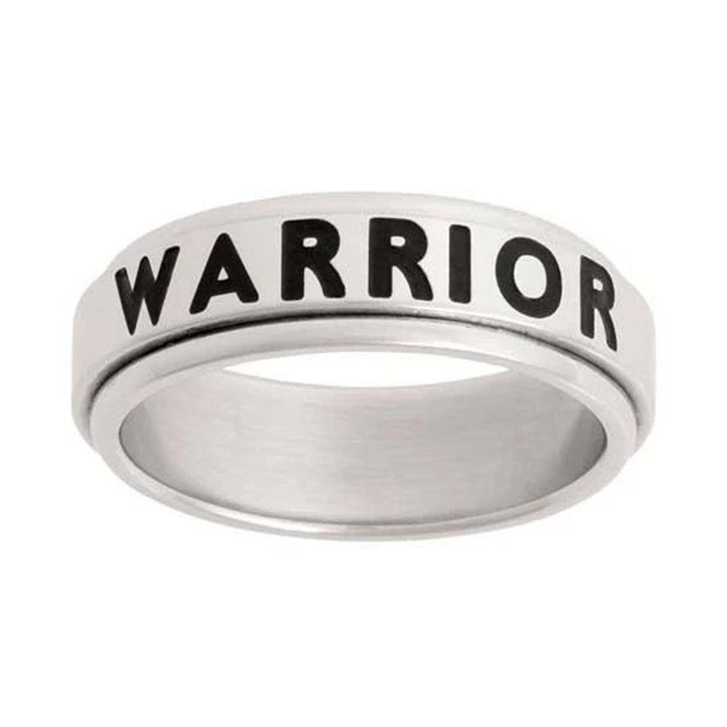 J41N Mormon LDS Unisex CTR Ring Spinner Warrior Stainless Steel One Moment In Time