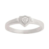 J58W CTR Ring Sterling Silver Retro White Handmade One Moment In Time