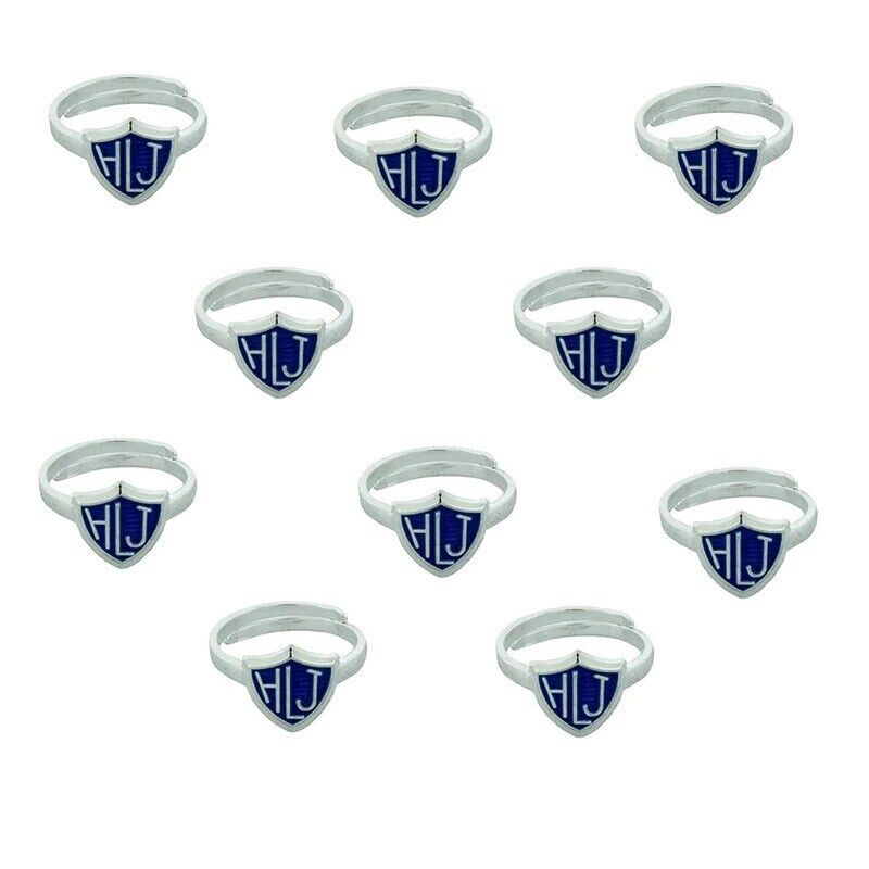 H14HLJ-B Ring 10 Pack Blue Adjustable Alloy Mormon One Moment In Time LDS CTR
