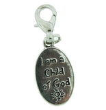 H5 Child of God Charm Antique Silver  Mormon One Moment In Time LDS CTR