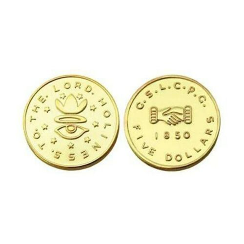 M10 1850 Gold Coin Handmade  Mormon One Moment In Time LDS CTR